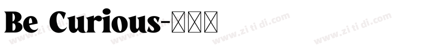 Be Curious字体转换